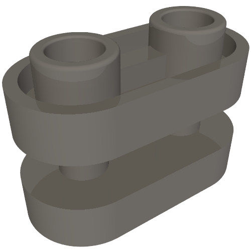 Brick Special 1 x 2 Rounded with Center Bars (77808)