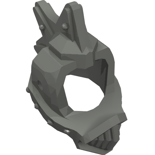 Helmet Spiked Top with Grill and Open Front and Back (85942)