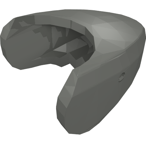 Animal Body Part, Shark Head with Rounded Nose, Molded Eyes (87587)