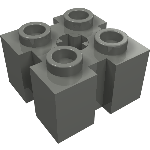 Brick Special 2 x 2 with Grooves and Axle Hole (90258)