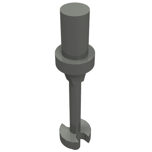 Bar 3L with Handle, Stop Ring and Side Stops (Minifig Ski Pole) (90540)