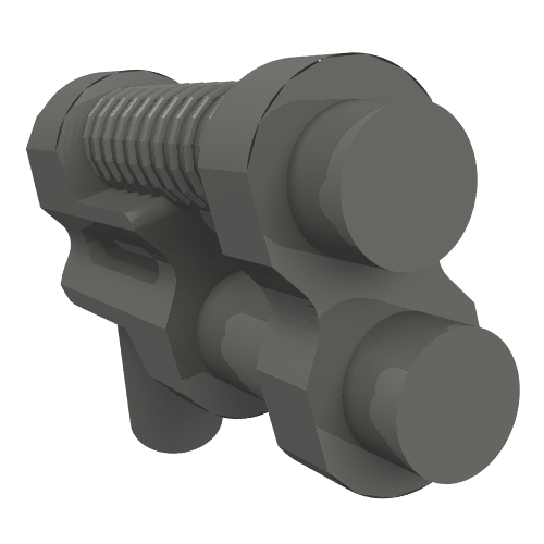 Weapon Gun / Pistol Two Barrel, 10 Ribs (95199)