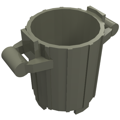 Trash Can with 2 Cover Holders (2439)