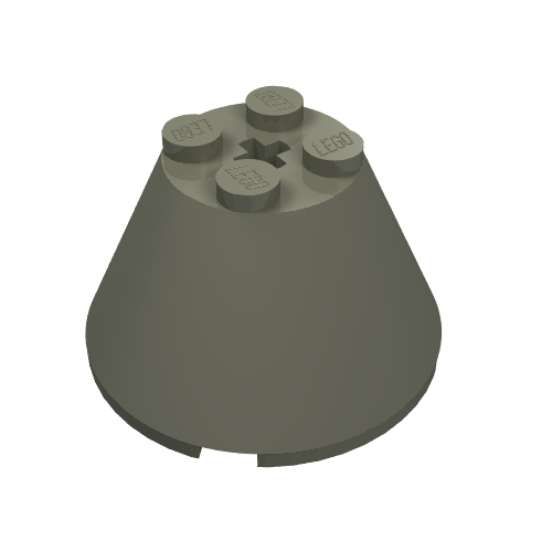Cone 4 x 4 x 2 with Axle Hole [Plain]
