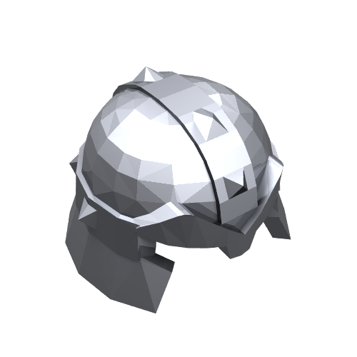 Helmet Castle with Cheek Protection and Studded Bands