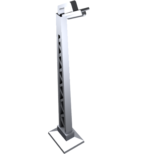 HO Scale Accessory Lamp Post, Lattice Mast
