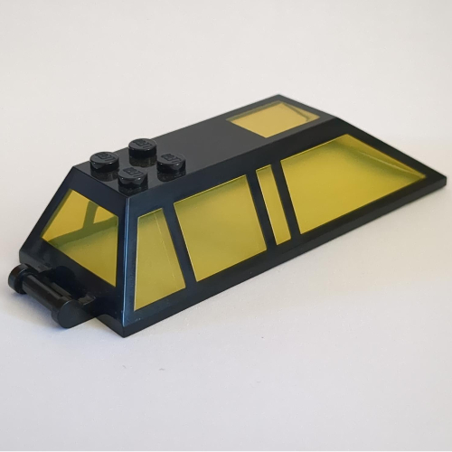 Canopy 4 x 10 x 2 with Frame and Trans-Yellow Window Pattern Black