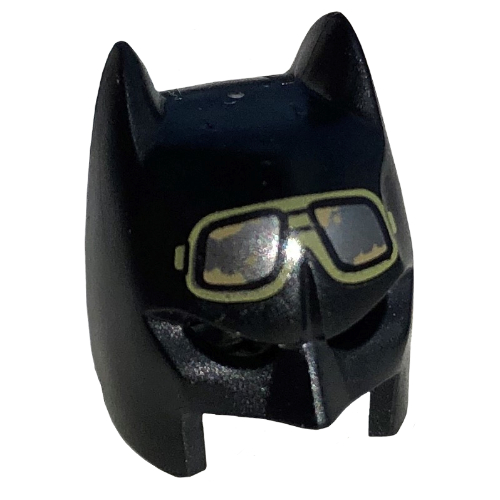 Mask, Batman Cowl Open Chin, Green Snow Goggles print