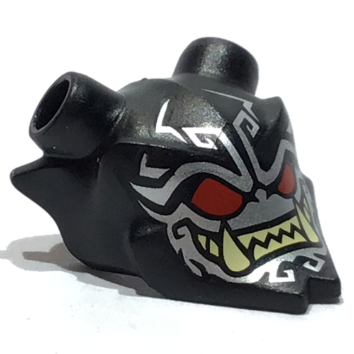 Image of part Headwear Accessory Mask Ninjago Oni with Red Eyes, Tan Teeth Print