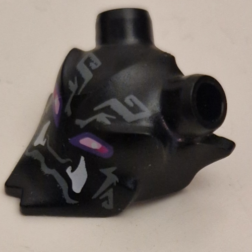 Headwear Accessory Mask Ninjago Oni with Purple/Pink Eyes Print