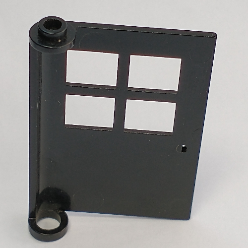 Door 1 x 4 x 5 with 4 Panes, Rounded Base