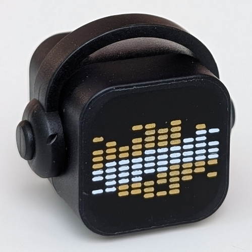 Minifig Head Special, Beatbox with White/Gold Equalizer print