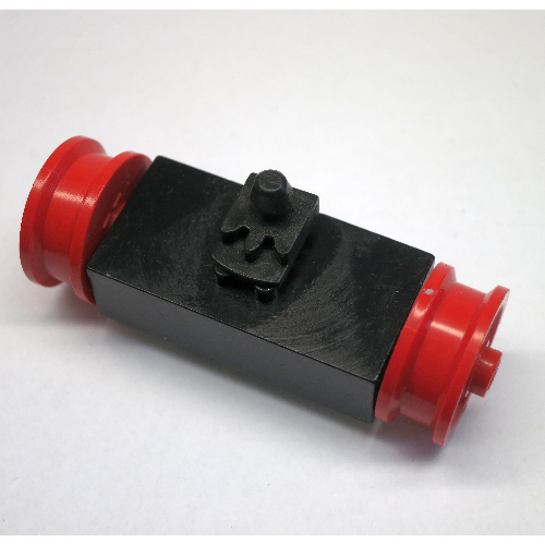 LEGO part Brick Special 2 x 4 with Steering and Red Spoked Wheels