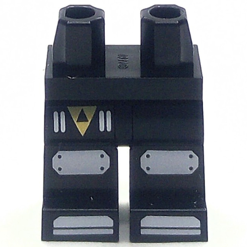 Hips and Black Legs with White Knee Pads, Toes, Gold Triangle Blacktron Logo print