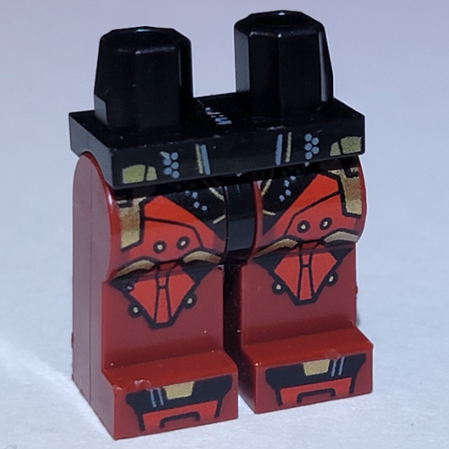 Hips and Dark Red Legs with Gold/Red Armor print (Iron Man)