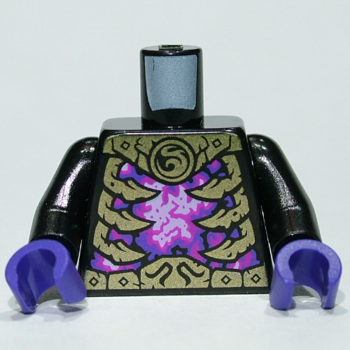 Image of part Torso Gold Ribs, Belt, Purple/Pink Chest print, Black Arms, Dark Purple Hands