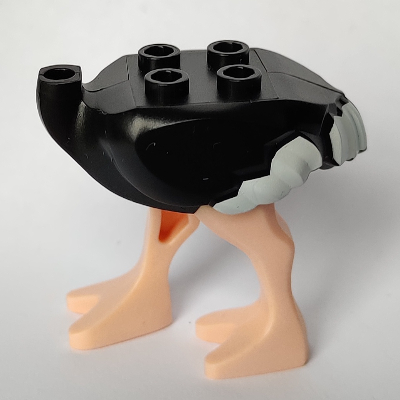 LEGO part Animal Body Part, Ostrich Body with Light Nougat Legs Pattern