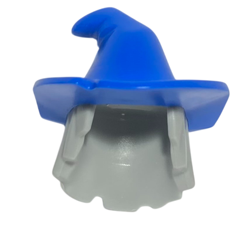 Hair and Hat, Floppy Witch Hat with Light Bluish Gray Hair Print