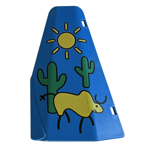 Duplo Door Tepee with Sun, Cactus, and Buffalo Print