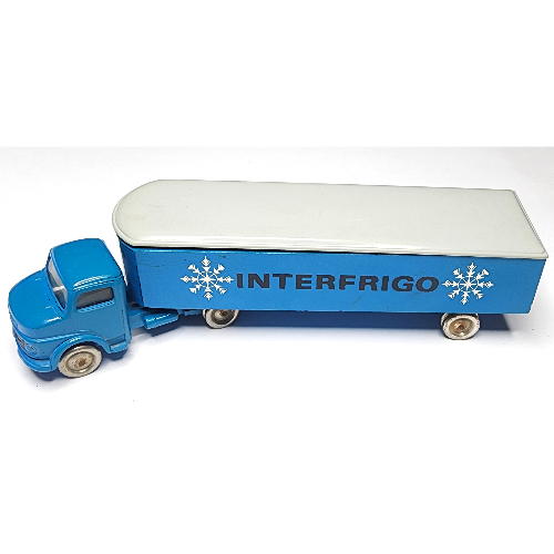 HO Scale Mercedes Refrigerated Truck - Interfrigo, Single Axle, Trailer Same Color as Truck