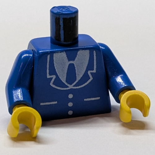 Torso, Jacket and Tie Print, Blue Arms, Yellow Hands