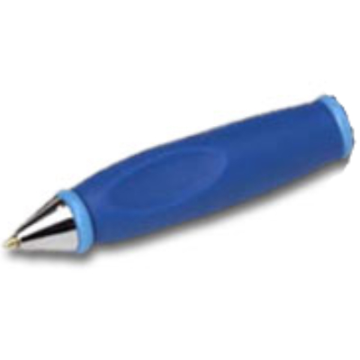 Pen Body, with Chrome Tip, Medium Blue Ends
