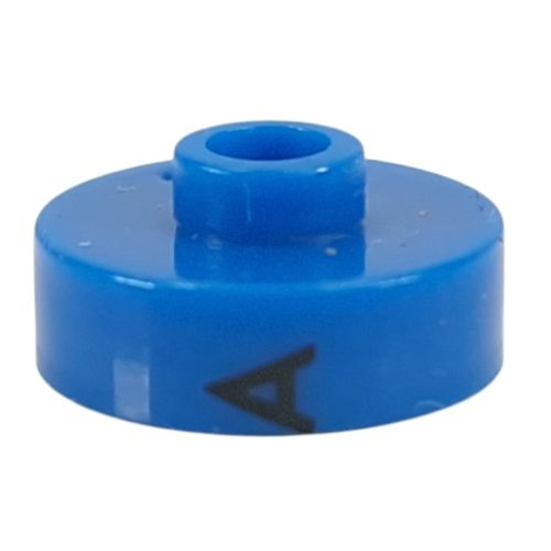 Pen Bead, Round Short, Flat Edge with 'A', '4', 'S' Print
