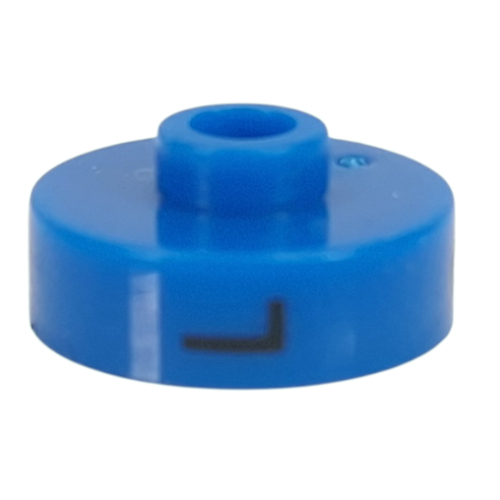Pen Bead, Round Short, Flat Edge with 'L', '2', 'N' Print