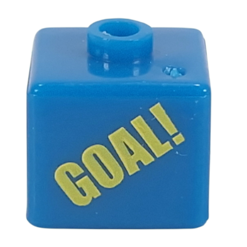 Pen Bead, Square with Yellow 'GOAL!' / 'SCORE' print