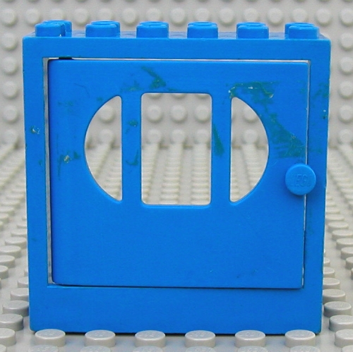 LEGO part Fabuland, Door Frame 2 x 6 x 5 with Blue Door