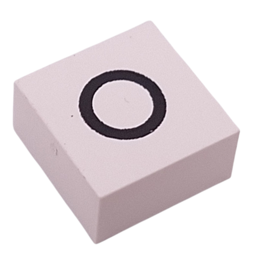 Modulex Tile 2 x 2 with Black Large Circle print, without Internal Supports