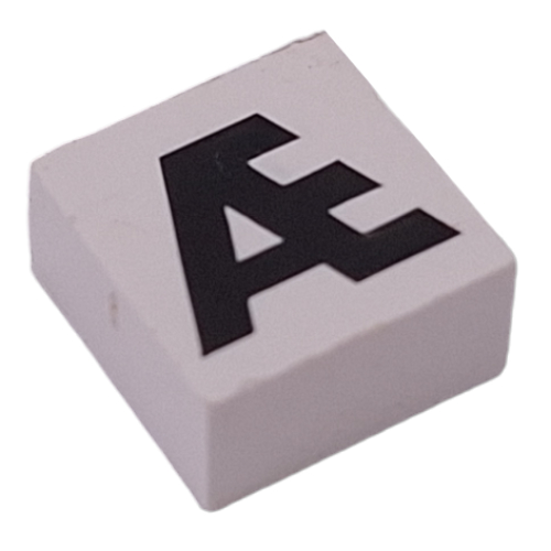 Modulex Tile 2 x 2 with Black 'Æ' print, Internal Supports