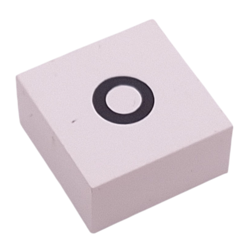 Modulex Tile 2 x 2 with Black Circle Small print, Black Internal Lining, White Dot