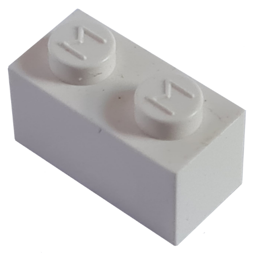 Modulex Brick 1 x 2 with M on Stud