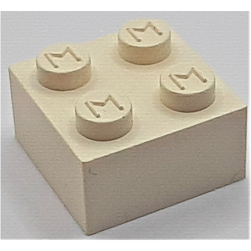 Modulex Brick 2 x 2 with M on Studs