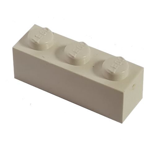 Modulex Brick 1 x 3 with LEGO on Stud