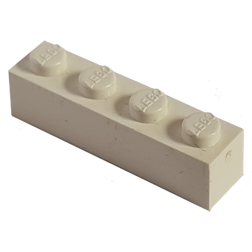 Modulex Brick 1 x 4 with LEGO on Stud