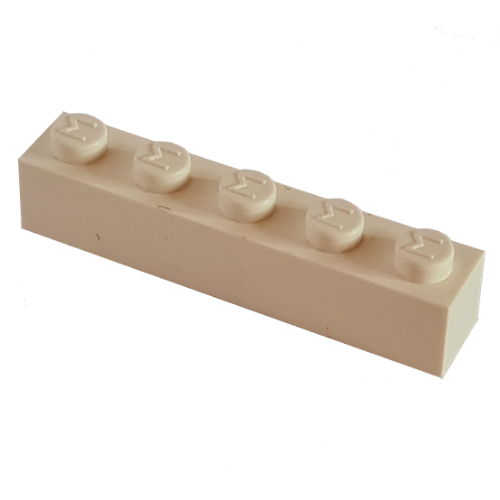 Modulex Brick 1 x 5 with M on Stud