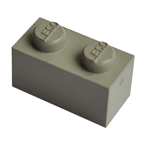 Modulex Brick 1 x 2 with LEGO on Stud