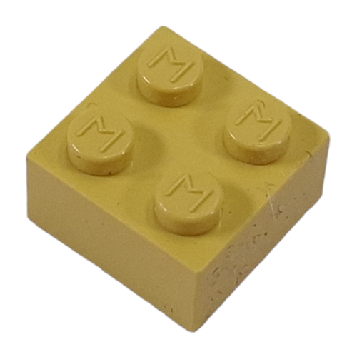 Modulex Brick 2 x 2 with M on Studs