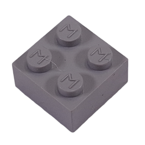 Modulex Brick 2 x 2 with M on Studs