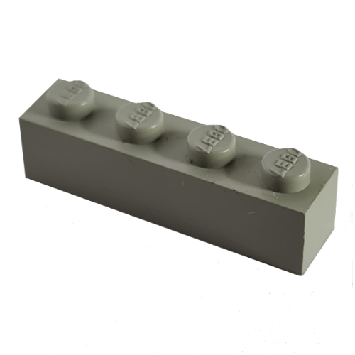 Modulex Brick 1 x 4 with LEGO on Stud