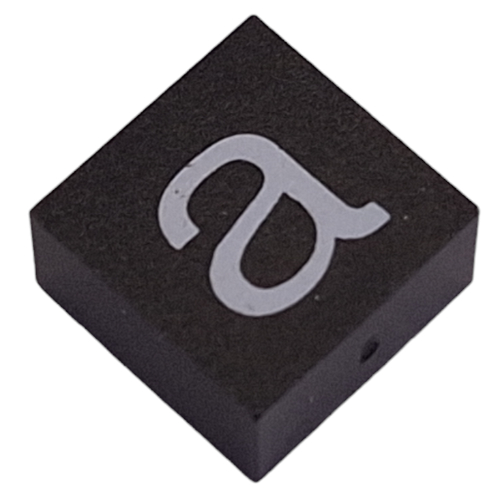 Modulex Tile 2 x 2 with White 'a' print, without Internal Supports