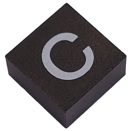 Modulex Tile 2 x 2 with White 'c' print, without Internal Supports