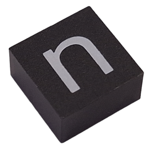 Modulex Tile 2 x 2 with White 'n' print, without Internal Supports