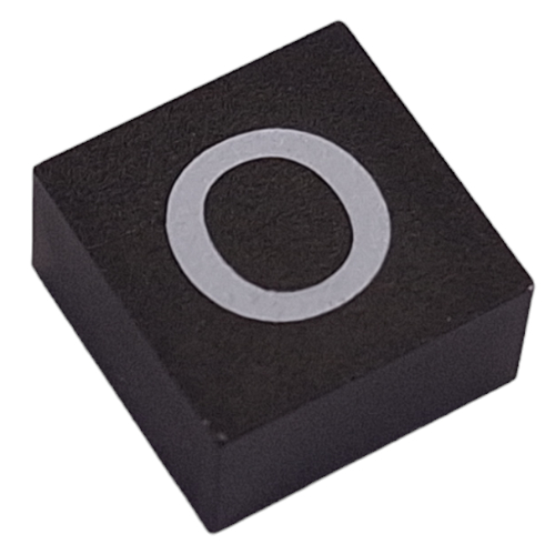 Modulex Tile 2 x 2 with White 'o' print, without Internal Supports