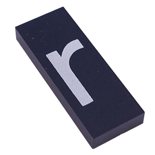 Modulex Tile 3 x 8 without Internal Support with White 'r' print