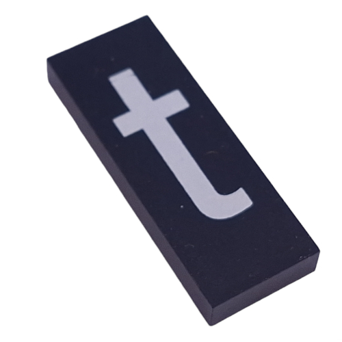 Modulex Tile 3 x 8 without Internal Support with White 't' print