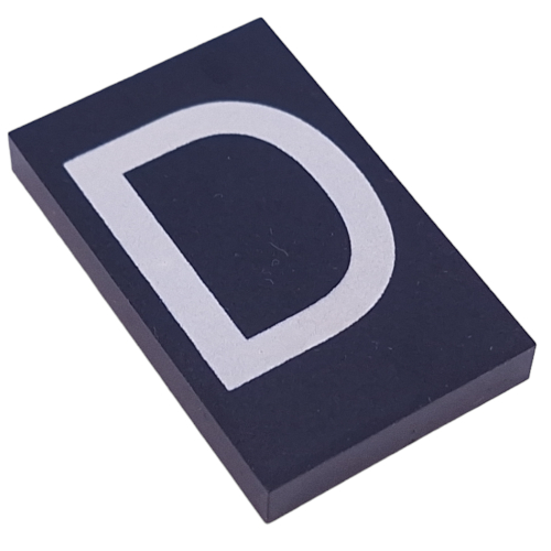 Modulex Tile 5 x 8 without Internal Support with White 'D' print