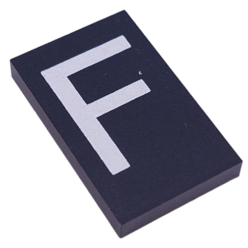 Modulex Tile 5 x 8 without Internal Support with White 'F' print